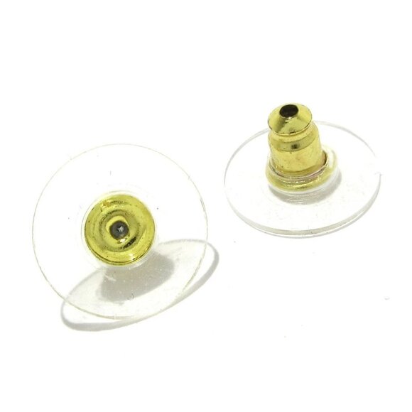 Auth CHANEL - Gold Pink Hardware Plastic Earrings - Picture 3 of 7